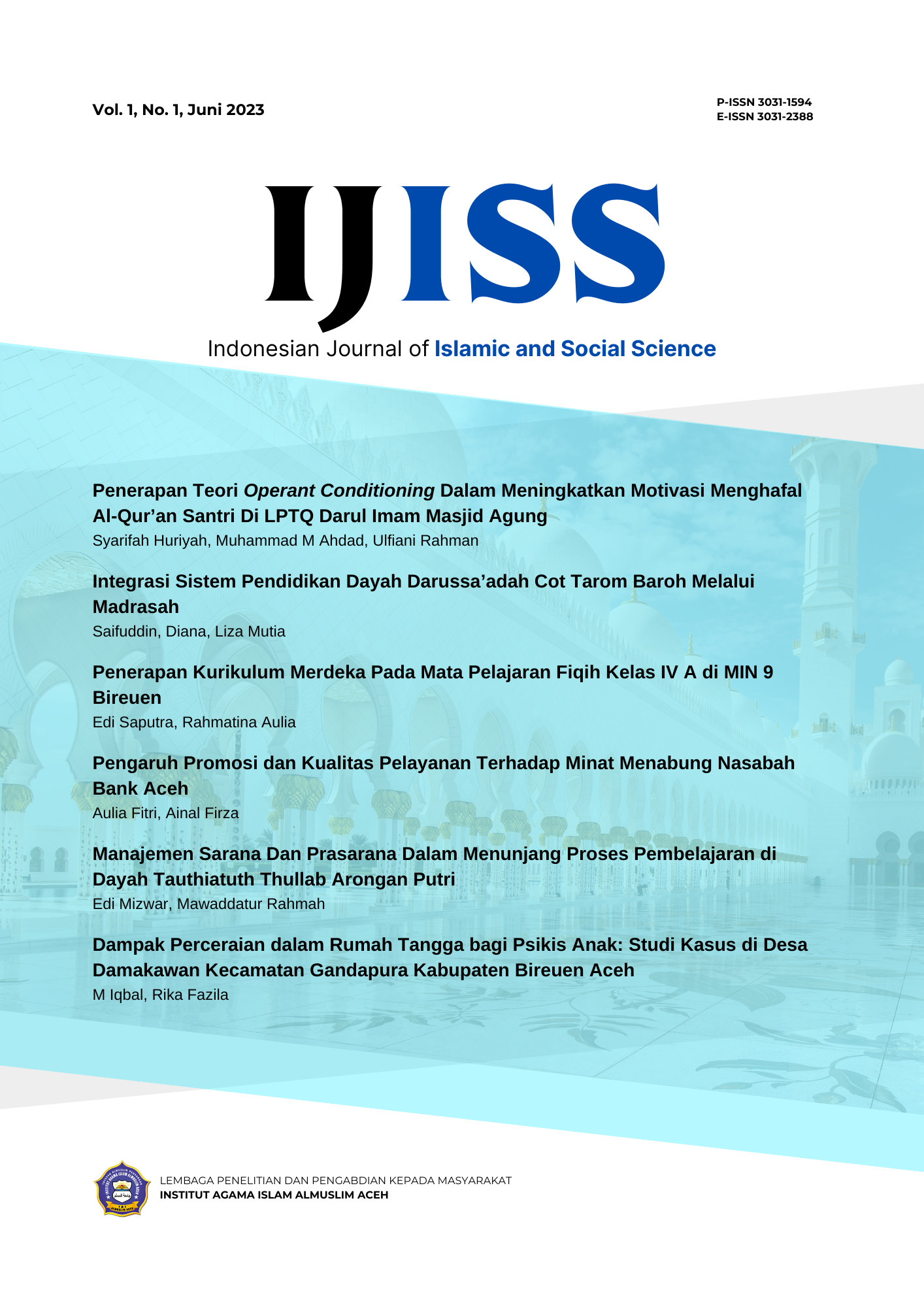 IJISS Vol 1, No 1, Juni 2023